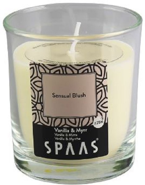 Spaas Geurkaars in glas Sensual Blush Vanille & Mirre