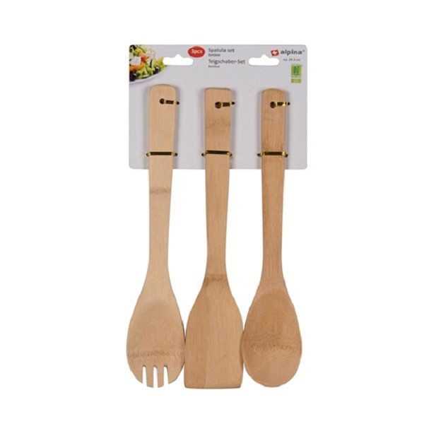 Spatelset bamboe 29,5cm set a 3 stuks