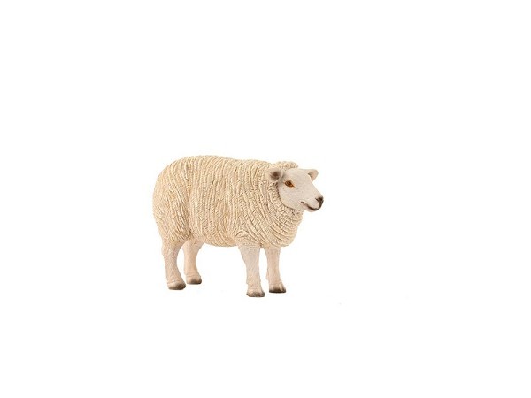 Staand schaap polystone 13x6x9cm