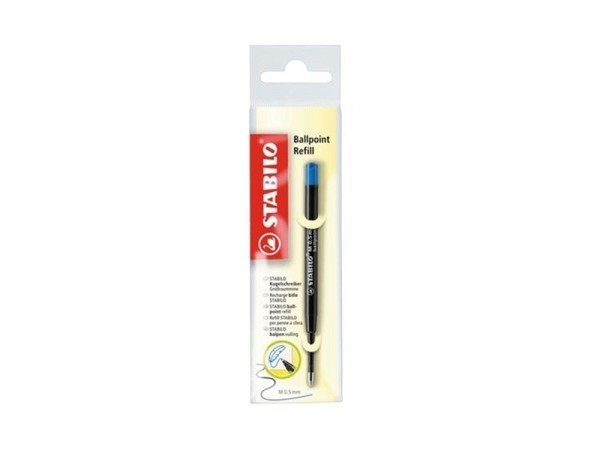 Stabilo balpen refill blauw M 0,5mm