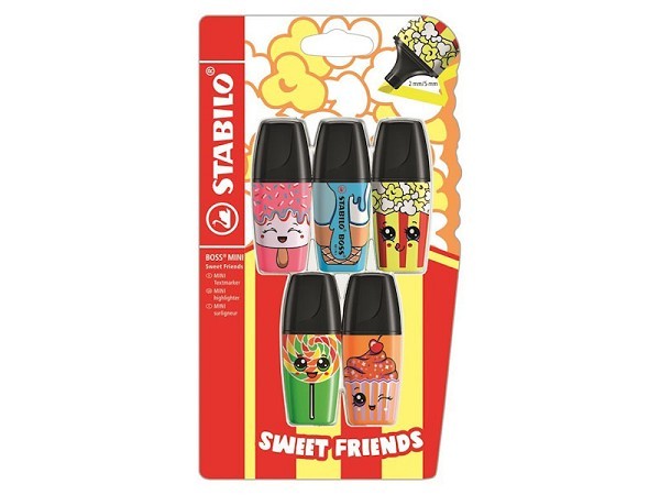 Stabilo BOSS mini markers Sweet Friends blister a 5 stuks