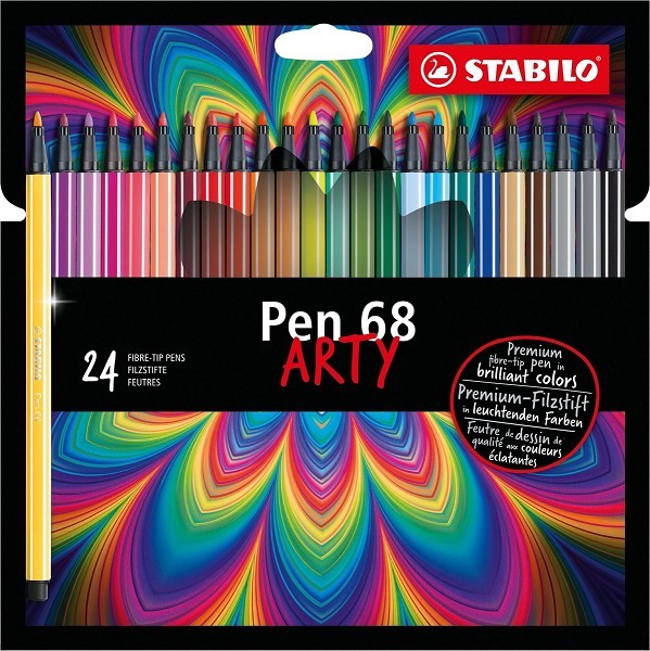 Stabilo Pen 68 viltstiften Arty etui a 24