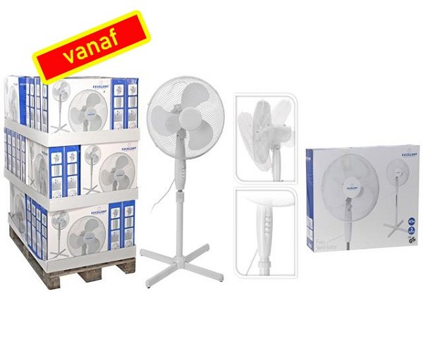 Statief ventilator diameter 40cm 3 standen en in hoogte verstelbaar 45Watt