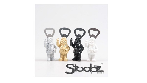 Stoobz kabouter f*ck you flesopener z/w/g/z 8cm