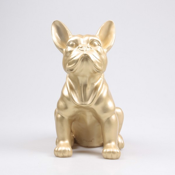 Stoobz Polystone beeld hond franse bulldog goud 37cm