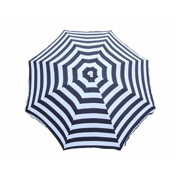 Strandparasol met Knik 160x160x180cm blauw/wit