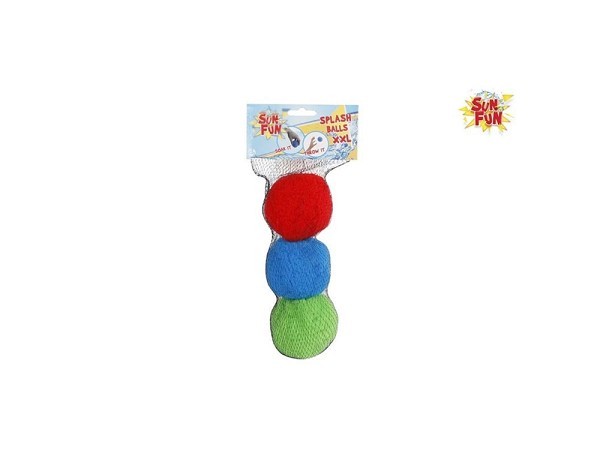 Sun Fun 3 XXL waterballen splash balls 10cm 3 kleuren