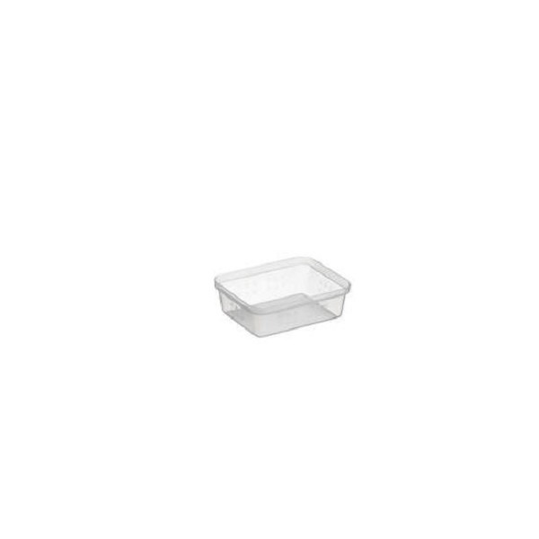 Sunware Square kantoor opbergbakje transparant A6 18x14x5cm