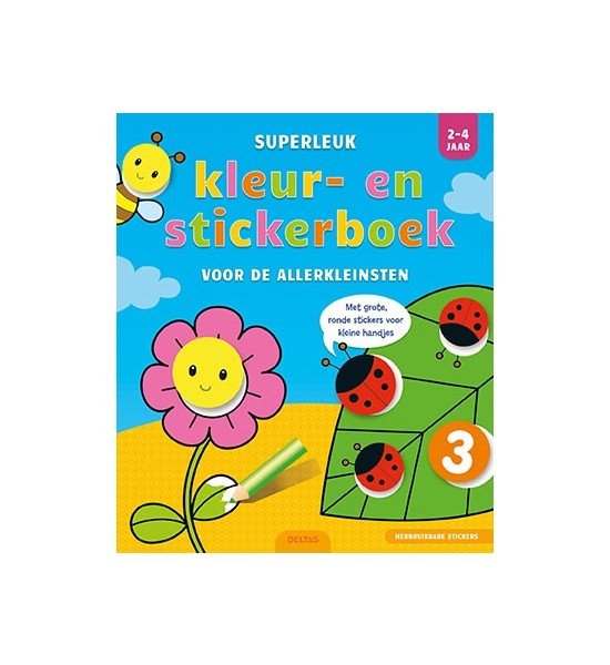 Superleuk kleur- en stickerboek (2-4jr)