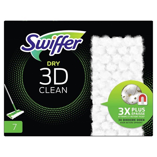 Swiffer Dry 3D clean stofwisdoekjes navulling doosje a 7 stuks