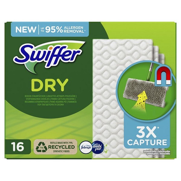 Swiffer Dry Febreze Stofwisdoekjes navulling doosje a 16 stuks