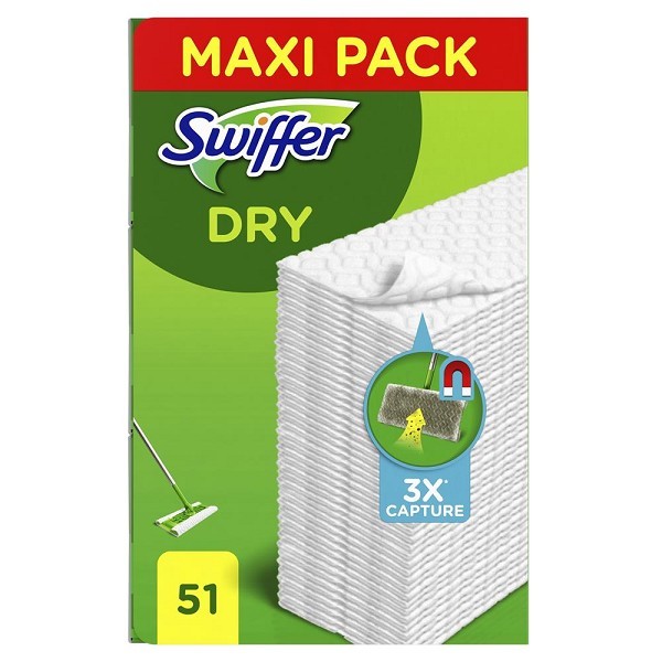 Swiffer Dry Stofwisdoekjes navulling doosje a 51 stuks