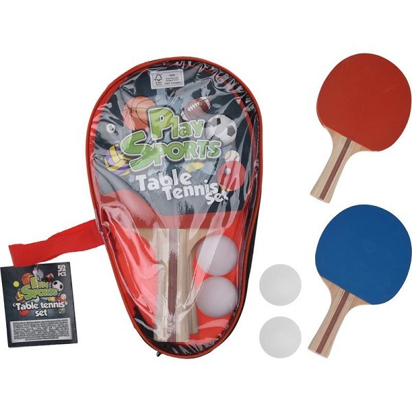 Tafeltennisset 4-delig (set is 2 bats en 2 ballen)