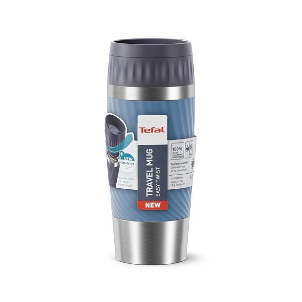 Tefal Travel Mug Easy Twist isoleerbeker blauw 360ml