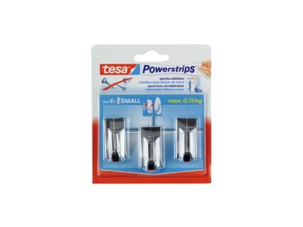 Tesa powerstrips haak S classic chroom