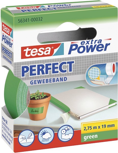 Tesa tape 2.75m x19mm groen