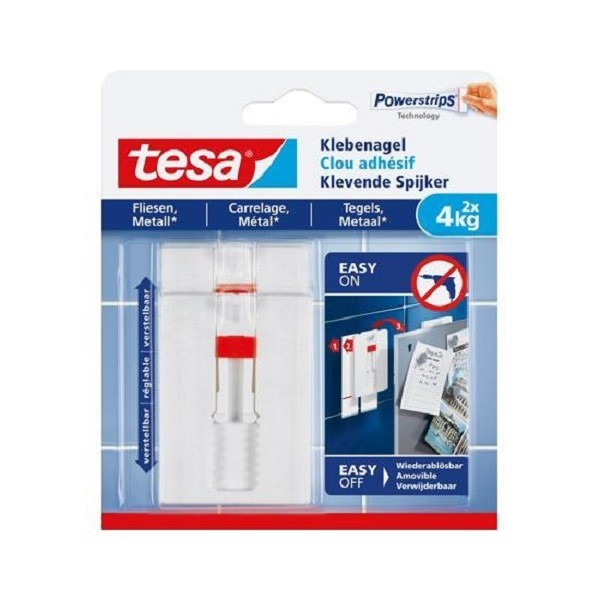 Tesa Verstelbare Klevende Spijker Tegels & Metaal 2x4kg