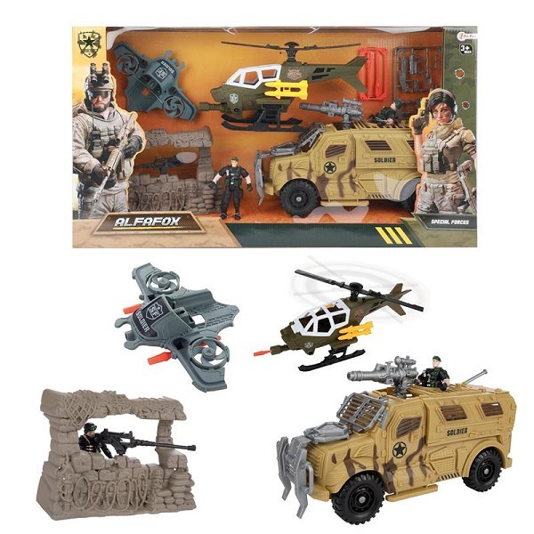 Toi Toys Alfafox Militair Speelset XXL met accessoires