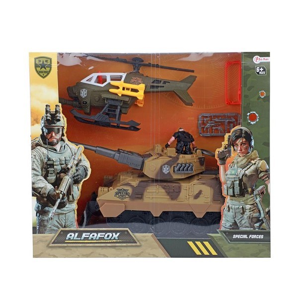 Toi Toys Alfafox Speelset militair met accessoires