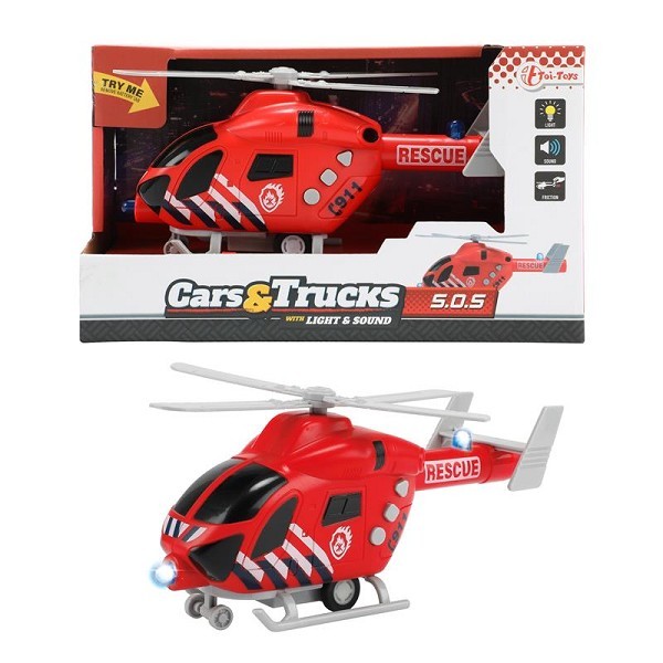 Toi Toys Cars&Trucks Brandweerhelikopter Rescue + licht en geluid