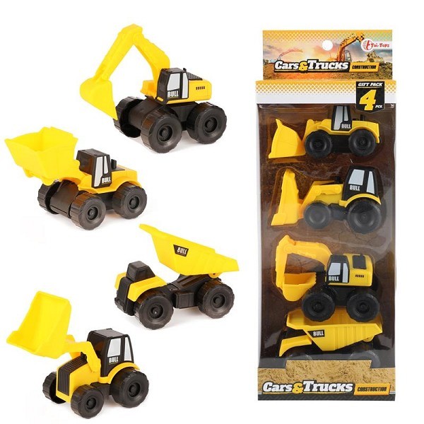 Toi Toys Cars&Trucks Giftset bouwvoertuigen 4-delig