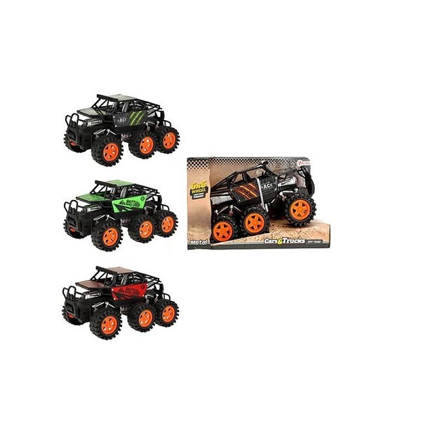 Toi Toys Cars&Trucks monster truck 6 wielen frictie 25cm