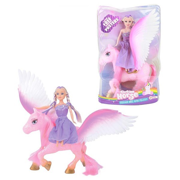 Toi Toys Dream Horse tienerpop 15cm met pegasus