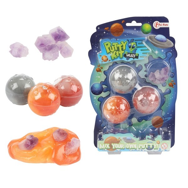 Toi Toys Galaxy meteoriet putty met kristallen