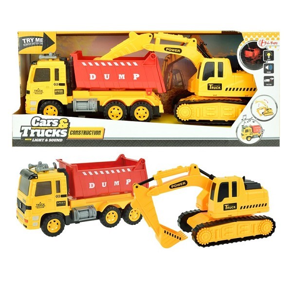 Toi Toys Kiepwagen met graafmachine L/G (Incl. Batt.)