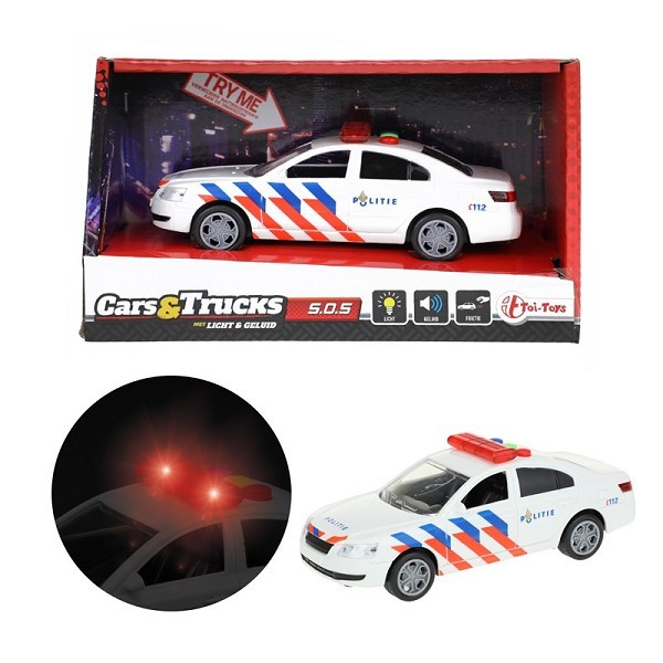 Toi Toys Nederlandse politie auto frictie met licht en geluid NL