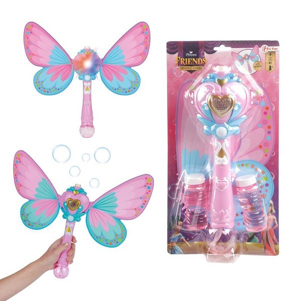 Toi Toys Princess Friends Bellenblaasstaf met vleugels + licht&geluid