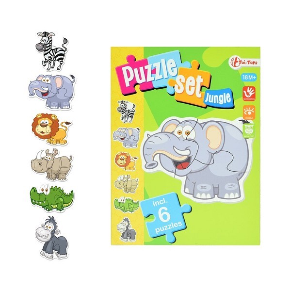 Toi Toys Puzzelset jungle met 6 puzzels