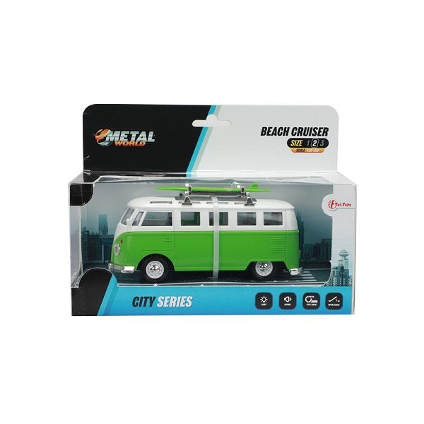 Toi Toys Retro bus Surf Party pull back + licht en geluid