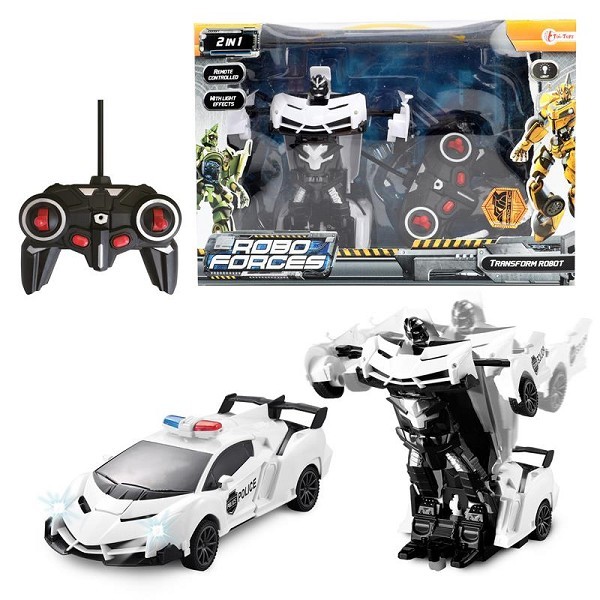 Toi Toys Roboforces Veranderrobot met licht Politieauto R-C