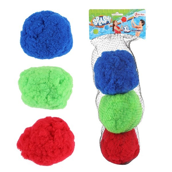 Toi Toys SPLASH Splashballen XL 15cm 3 stuks in net