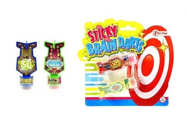 Toi Toys Sticky figuur Kleverige darts -2stuks op blisterkaart