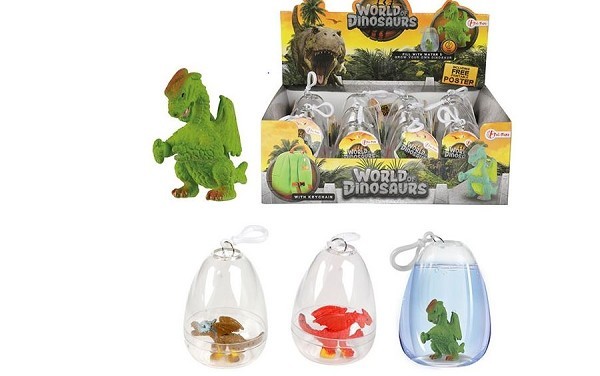 Toi Toys World of Dinosaurs Groeidino in ei sleutelhanger