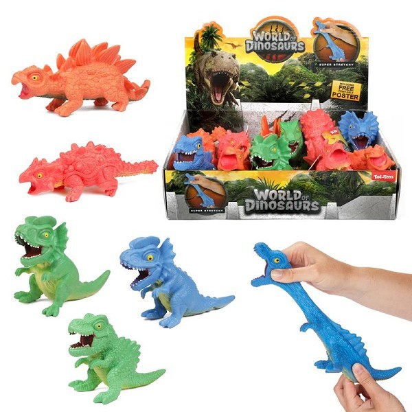 Toi Toys World of Dinosaurs Kneeddino rekbaar