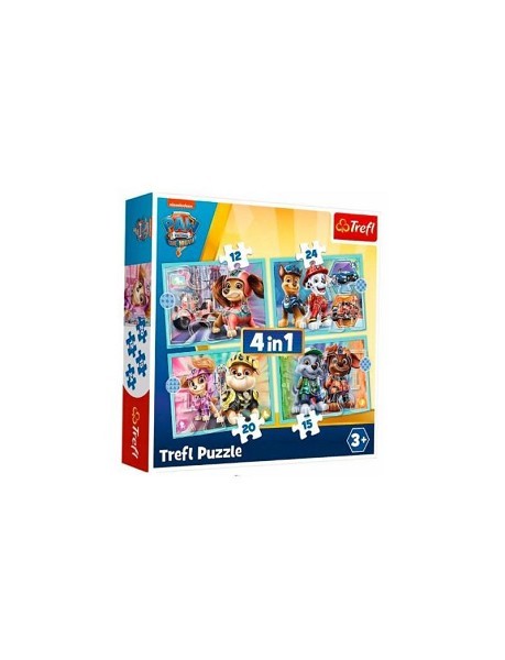 Trefl Paw Patrol 4-in-1 puzzel 12/15/20/24 stukjes