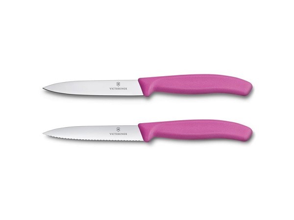 Victorinox Groentemes glad+kartel roze 2 stuks op kaart