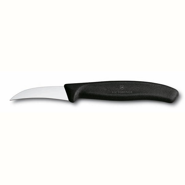 Victorinox Schilmesje met gebogen 6cm lemmet en zwart handvat