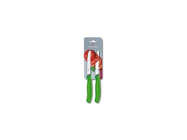 Victorinox Tafel/tomatenmes kartel groen 2 stuks op kaart