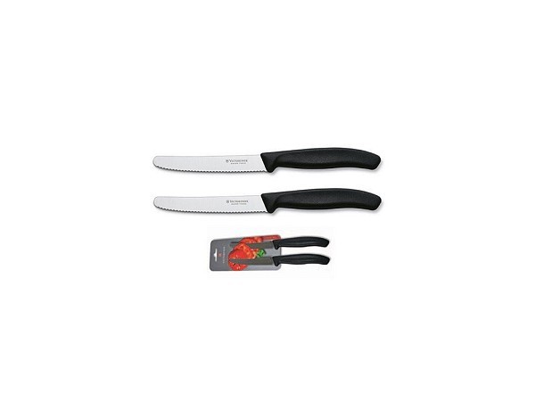 Victorinox Tafel/tomatenmes kartel zwart 2 stuks op kaart