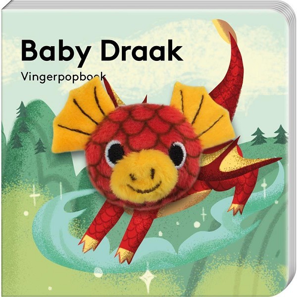 Vingerpopboekje Baby Fantasie dieren Baby draak