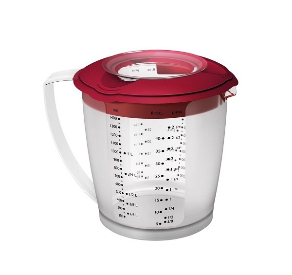 Westmark mixbeker met deksel 1,4 liter kunststof 19,5x15x14,8cm