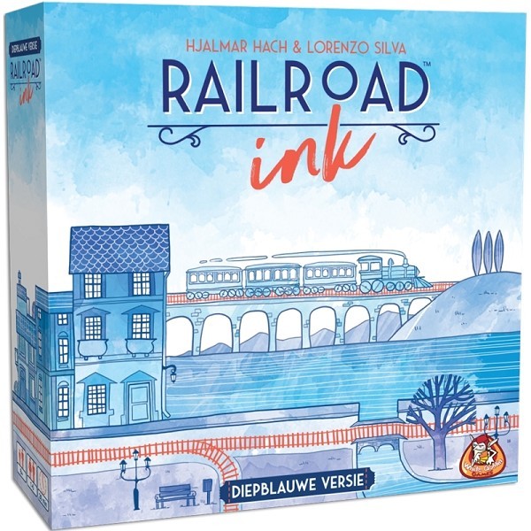 White Goblin Games Railroad Ink: diepblauwe versie