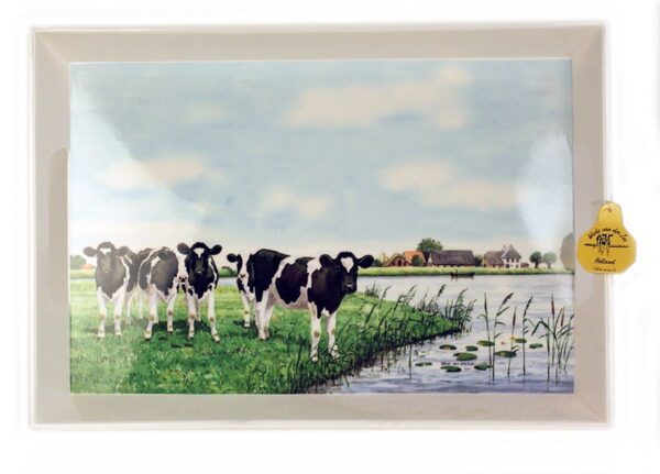 Wiebe Van Der Zee Dienblad Koeien Aan Waterkant 41 X 29 Cm Melamine