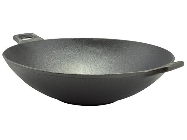 Wok gietijzer 31x8,5cm
-Geschikt voor alle warmtebronnen inclusief inductie en oven.
-NIET vaatwasmachinebestendig