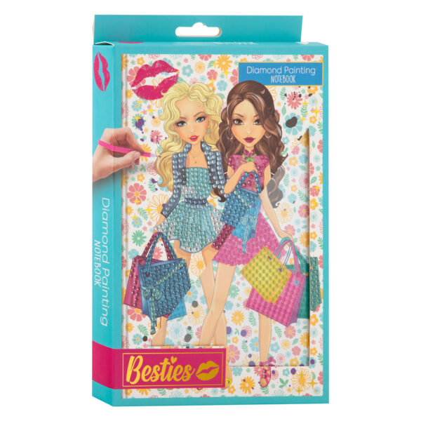 Besties Diamond Painting Notitieboek A5 - Blauw