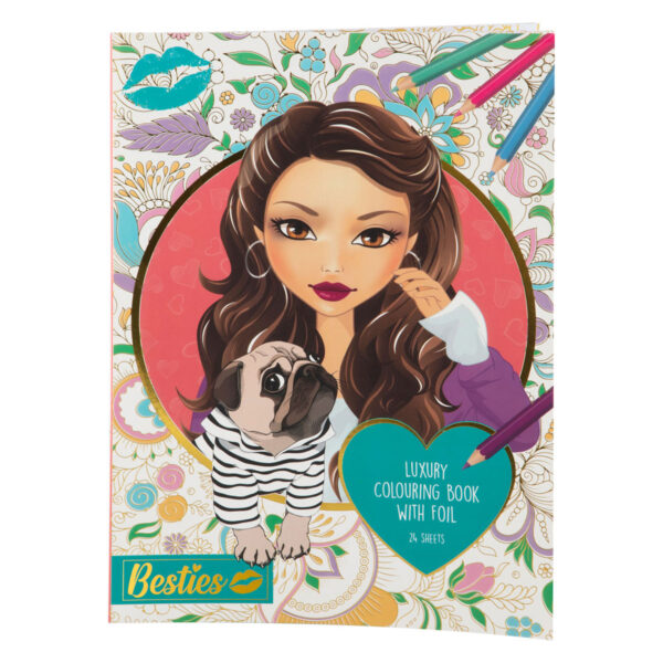 Besties Luxury Kleurboek met Folie A4, 24 Vellen